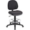 Lorell Millenia Adjustable Task Stool with Back, Black LLR80008 - alternate 1